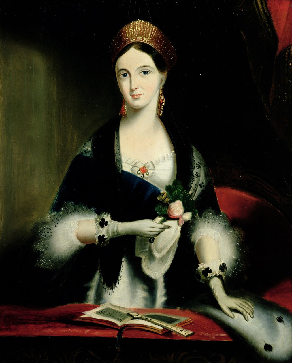 维多利亚女王在Drury Lane剧院 作者 埃德蒙·托马斯·帕里斯（Edmund Thomas Parris）