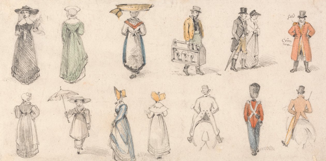 人物研究：人物研究：妇女、工匠等 作者 埃德蒙·托马斯·帕里斯（Edmund Thomas Parris）