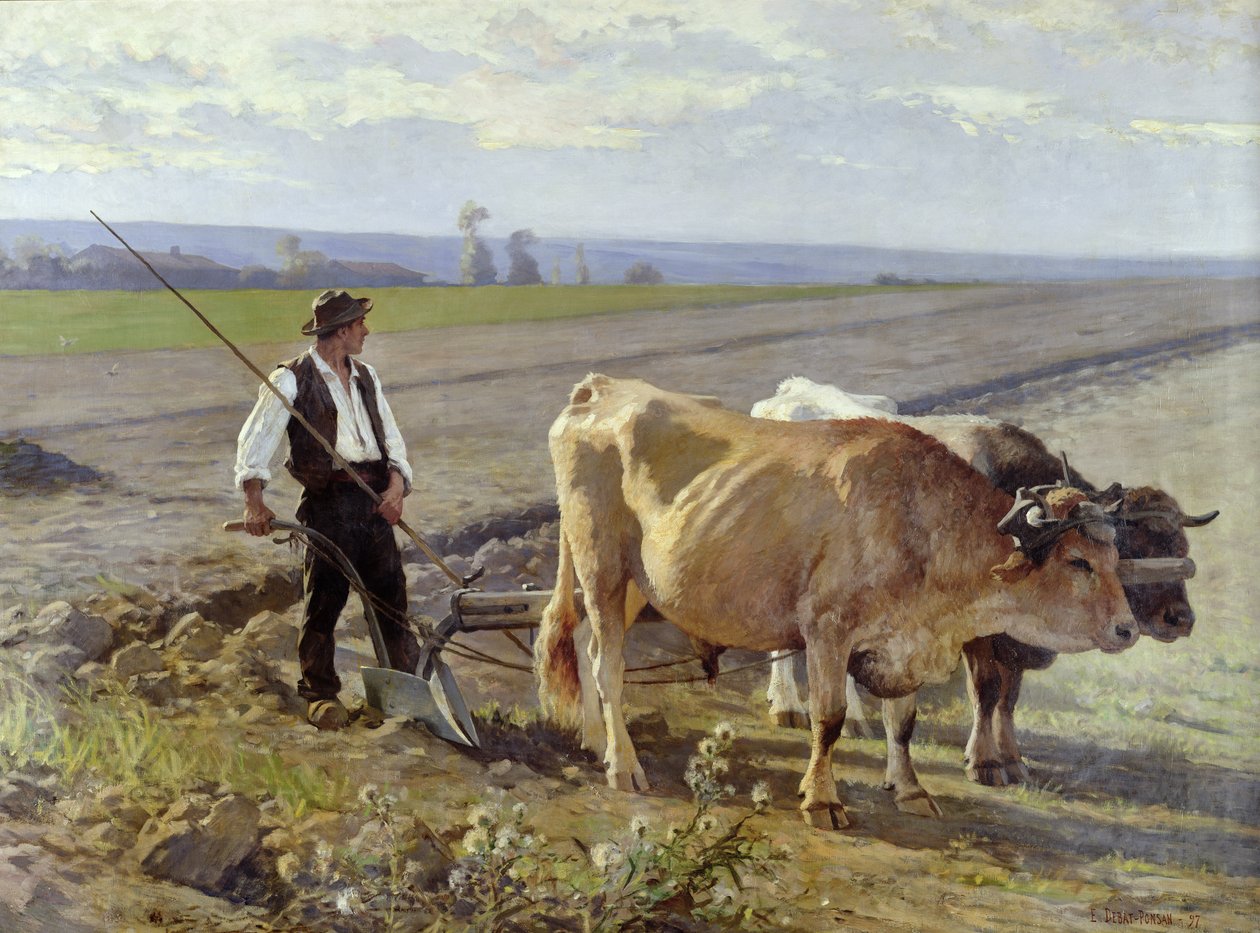 The Furrow，1897 作者 爱德华·德巴特·庞桑