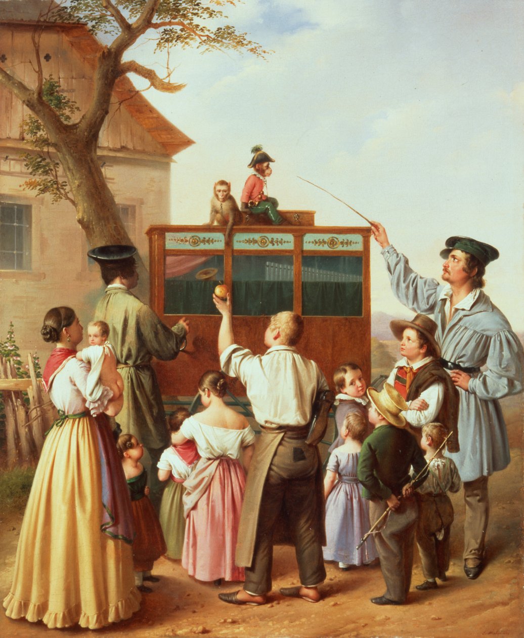 旅行风琴研磨机，1842年 作者 爱德华·克莱伯