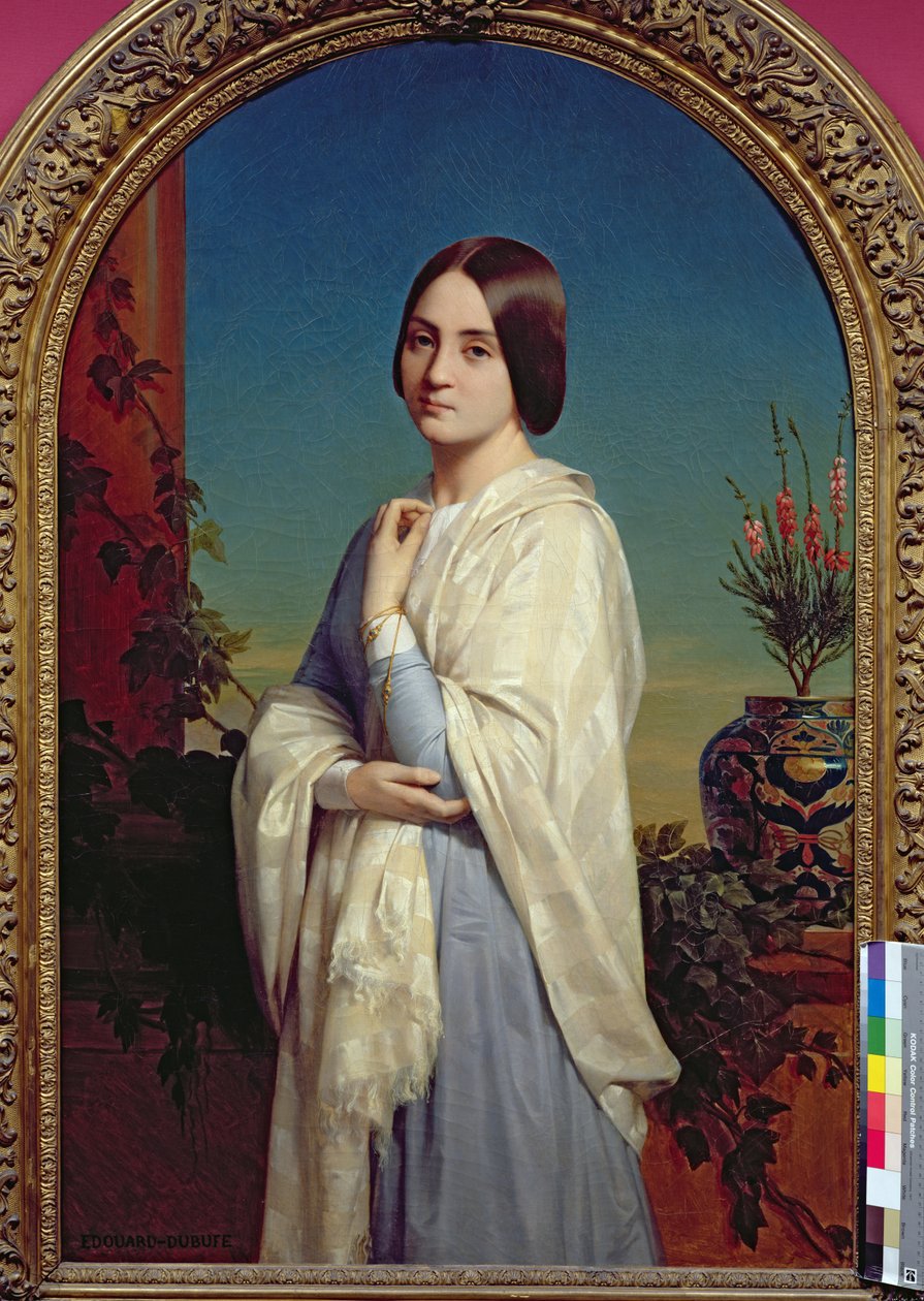 Edouard Dubufe夫人（1822-55）1842年 作者 爱德华·路易斯·杜布菲