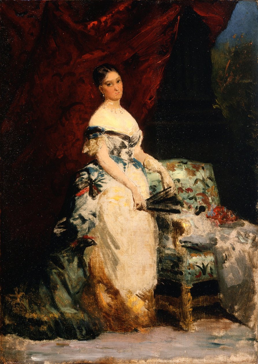 公主Brancaccio-Massimo的肖像，1860-70 作者 爱德华·路易斯·杜布菲