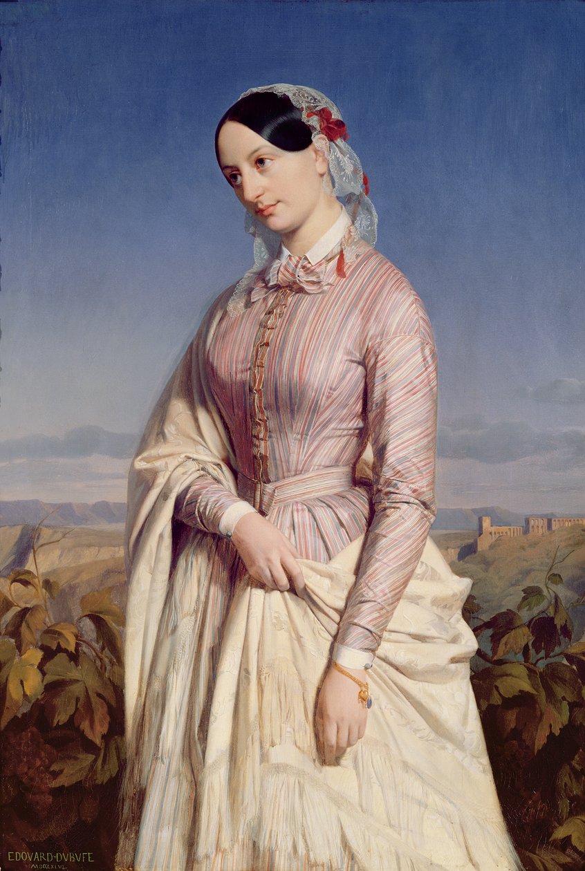 一个女人的肖像，c.1846 作者 爱德华·路易斯·杜布菲