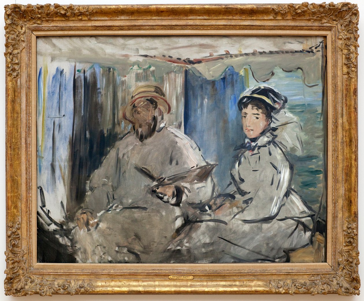 克劳德莫奈和他的妻子卡米尔，1874年 作者 爱德华·马奈