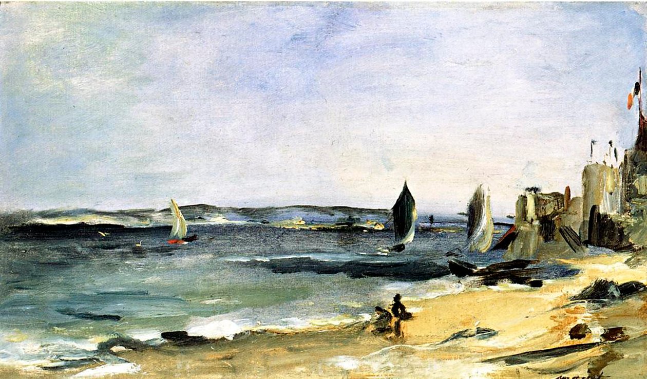 海岸，阿卡雄，1871年 作者 爱德华·马奈