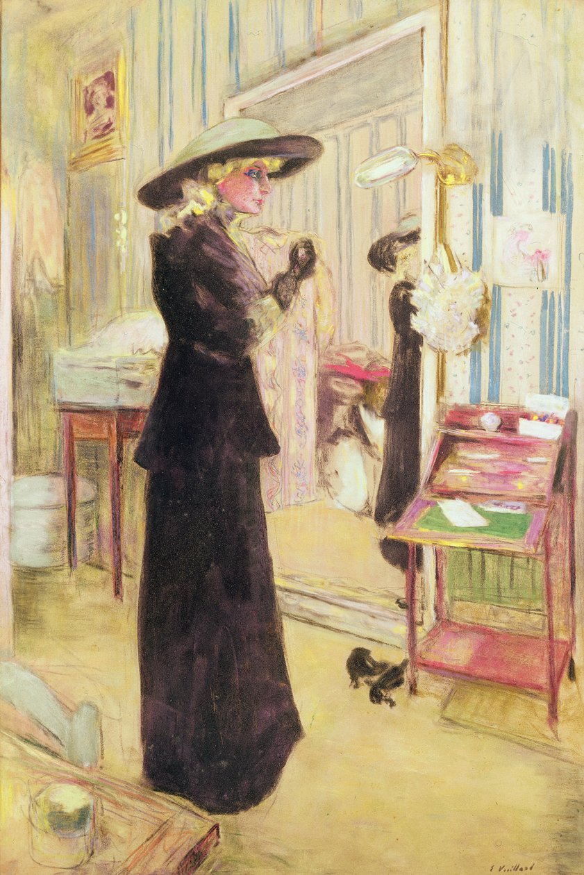 CharlotteLysès，1912年（粉彩画布） 作者 爱德华·维拉德