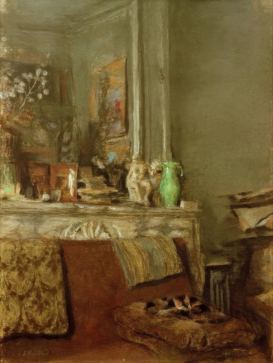 Vuillard，Ventimiglia广场的壁炉 作者 爱德华·维拉德