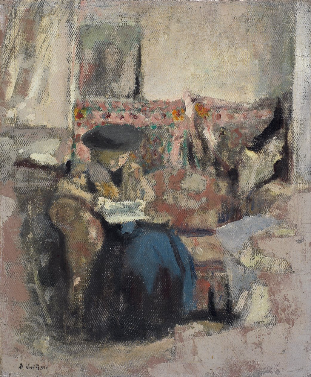 枕头阅读灯，c.1905 作者 爱德华·维拉德