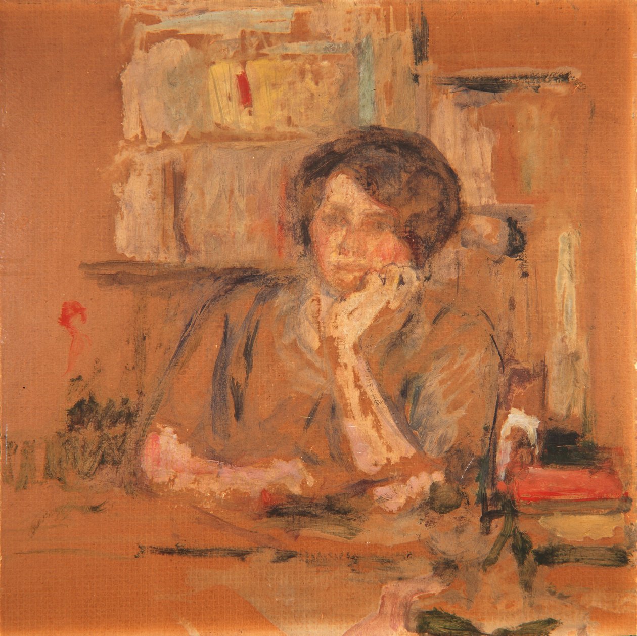 Jacqueline Fontaine（早期版本）的肖像，1911年 作者 爱德华·维拉德