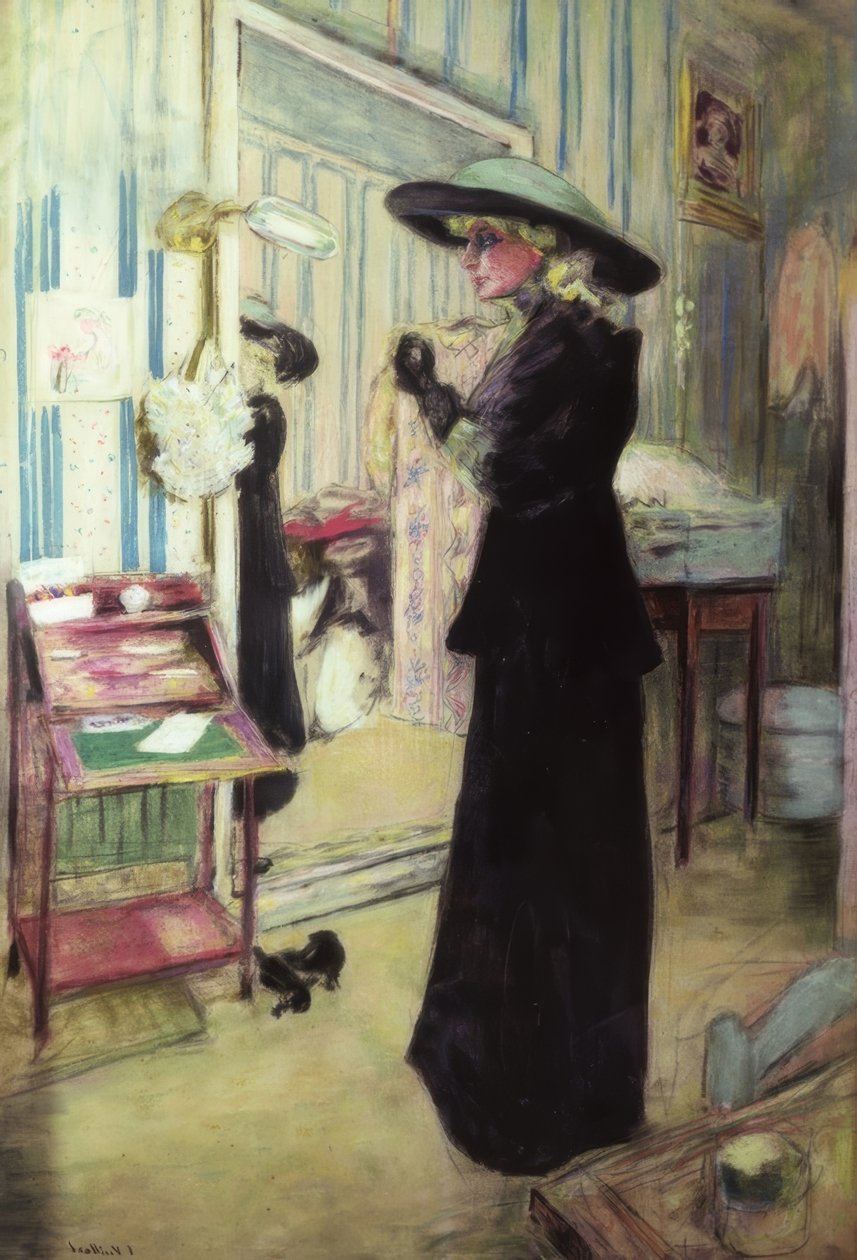 Retroto de Charlotte Lyses。歌手：EDOUARD VUILLARD。博物馆：MUSEE TOULOUSE-LAUTREC ALBI FRANCIA 作者 爱德华·维拉德