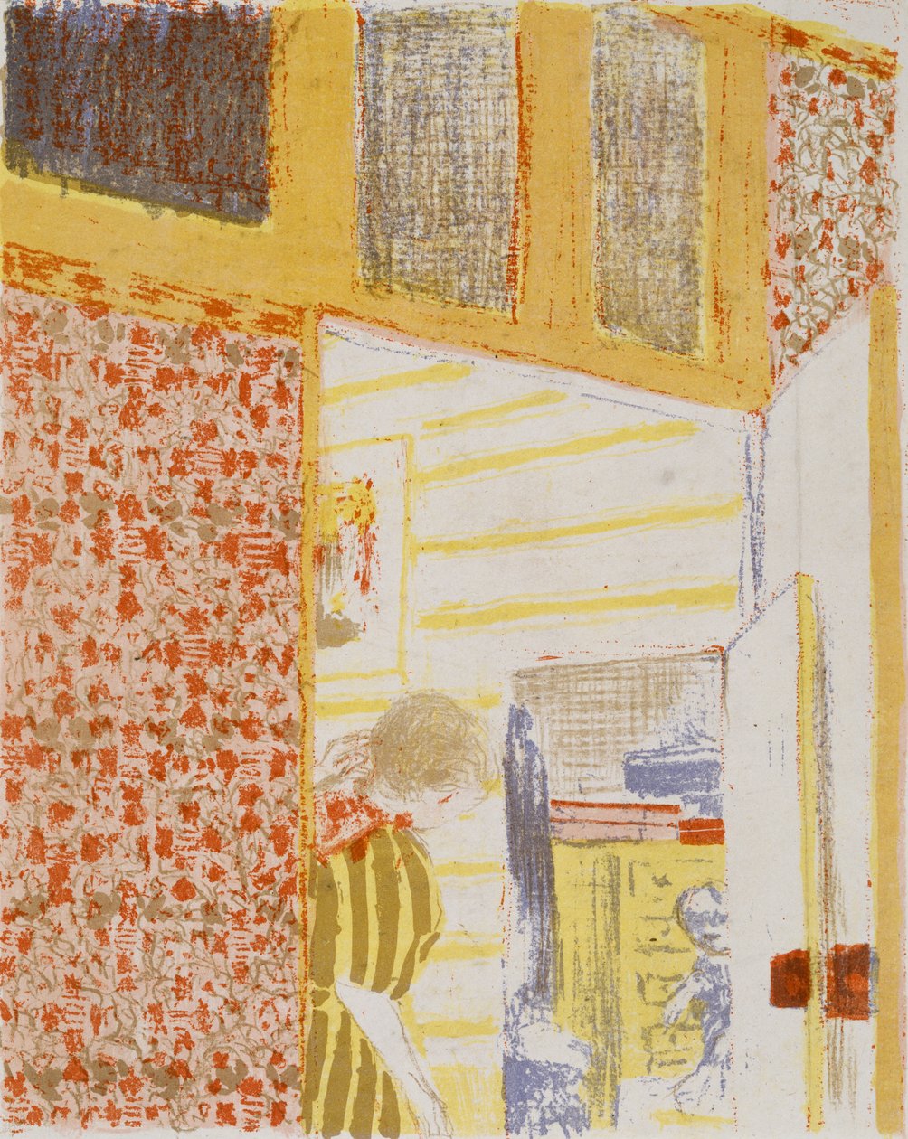 Rose-Tinted Interior III，1899（彩色版画） 作者 爱德华·维拉德