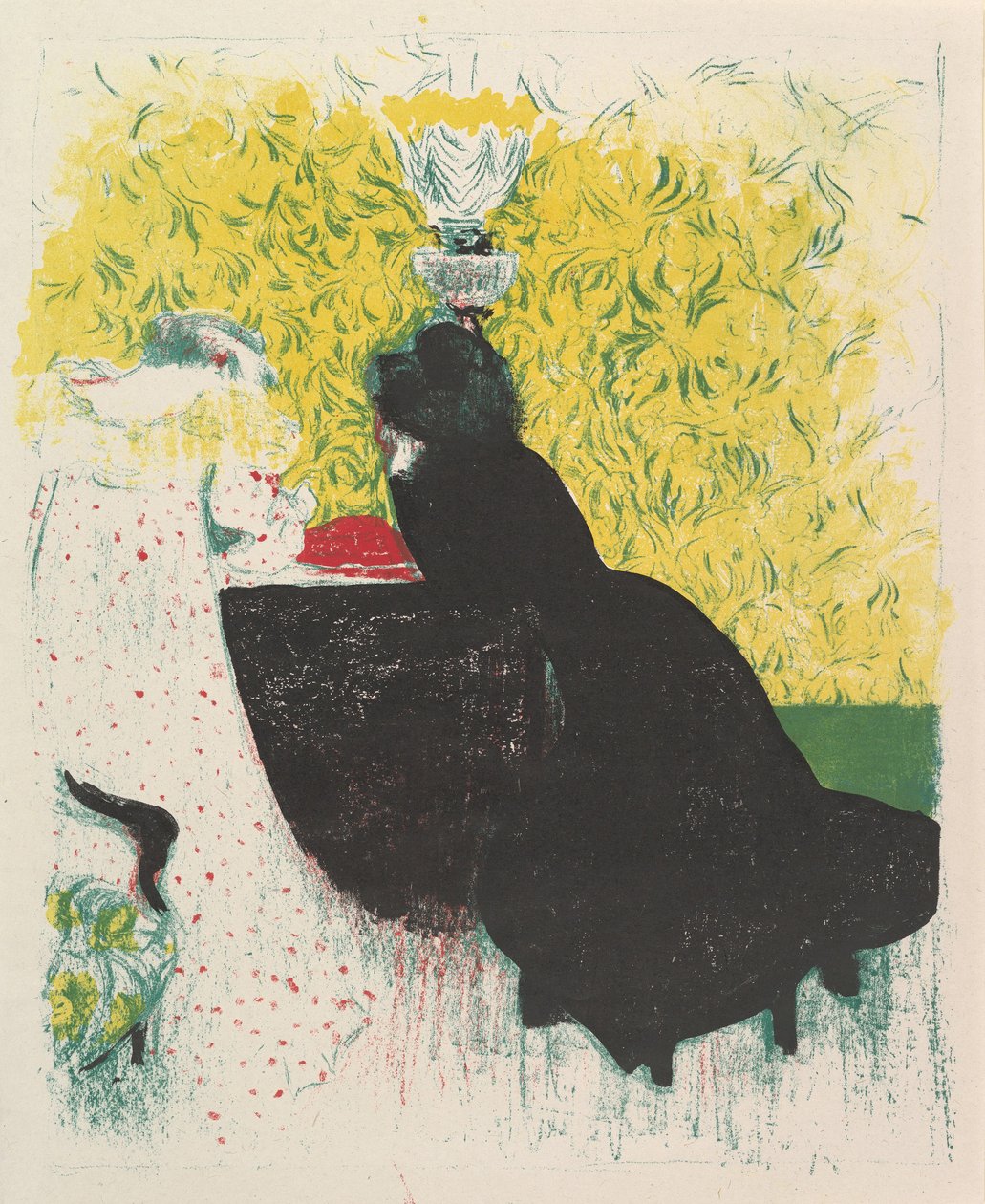 两个继姐妹，来自风景与室内设计系列，1899年 作者 爱德华·维拉德