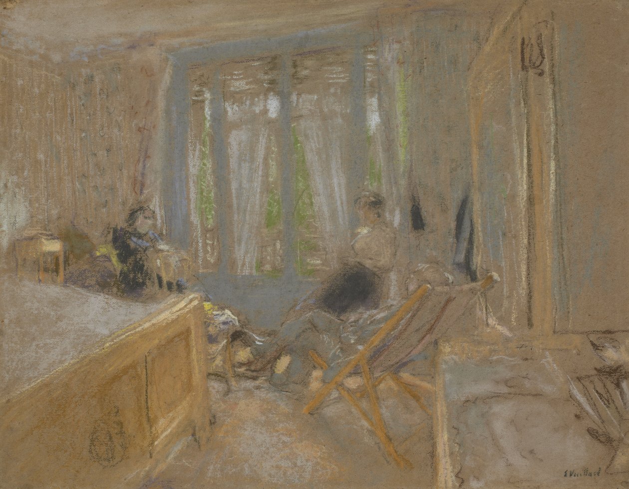 位于CloseriedesGenêts的Vuillard家族，c.1921-24 作者 爱德华·维拉德