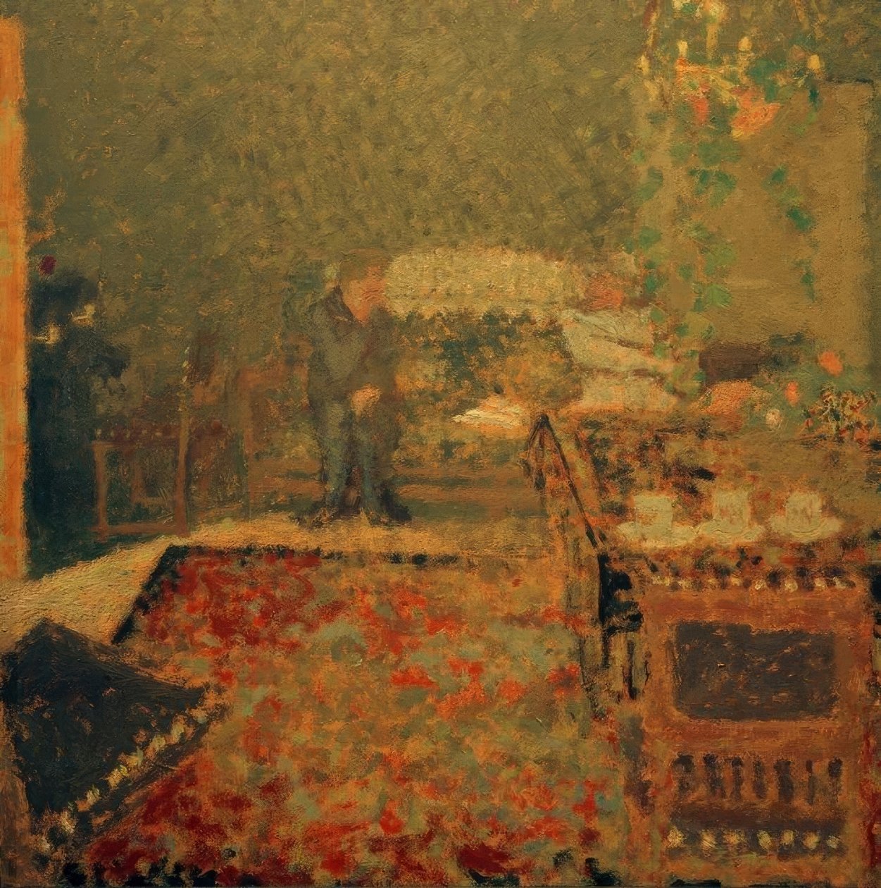 在La Naz，Romanel的Vallottons沙龙 作者 爱德华·维拉德