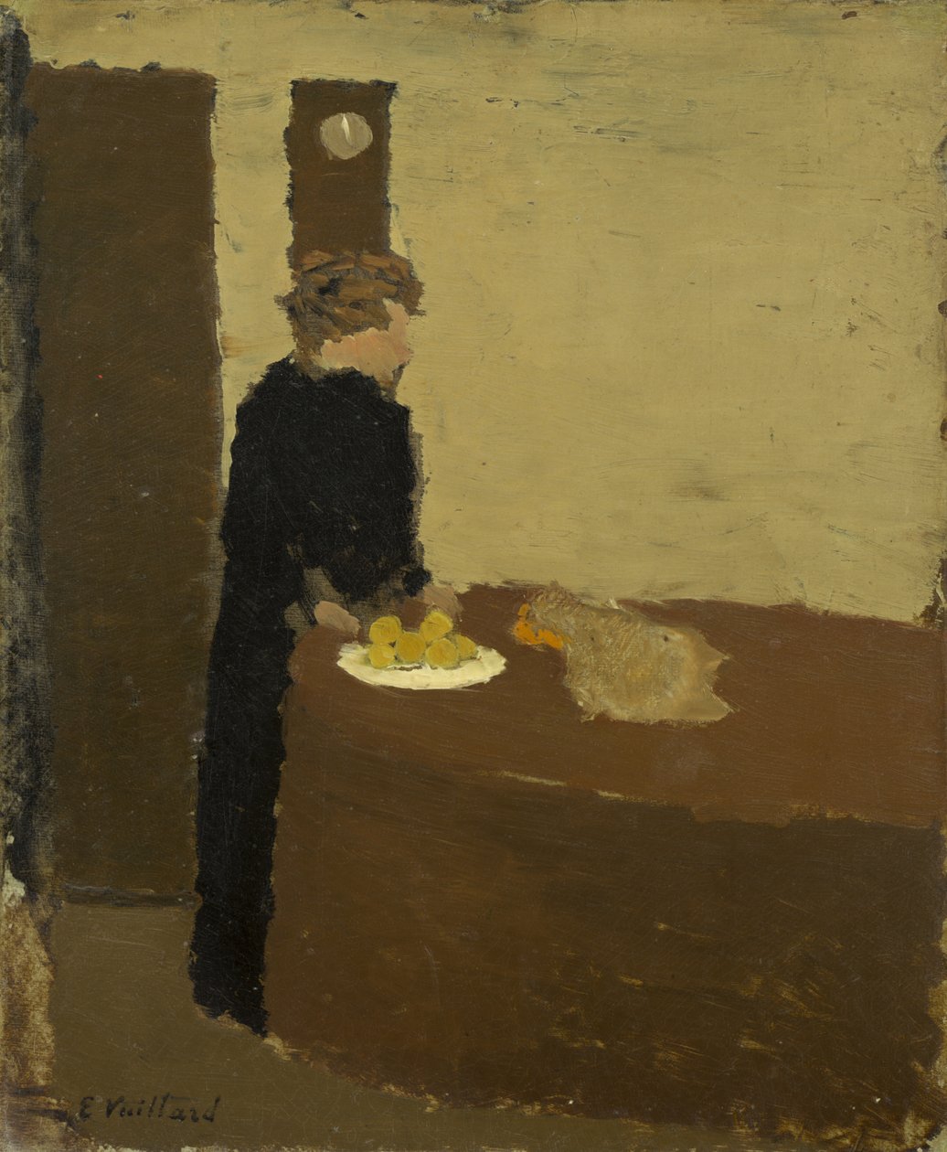 黑衣女人，c.1891（纸板上的油） 作者 爱德华·维拉德