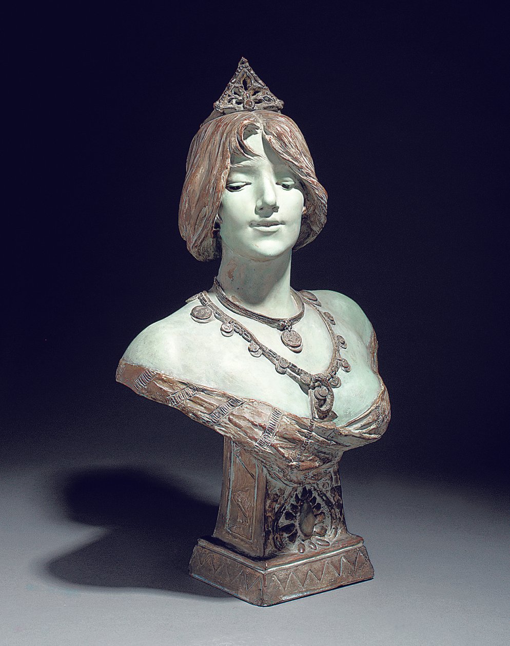 胸像模特儿，莎拉·伯恩哈特（Sarah Bernhardt），巴黎世界博览会 作者 爱德华（之后）德鲁奥特
