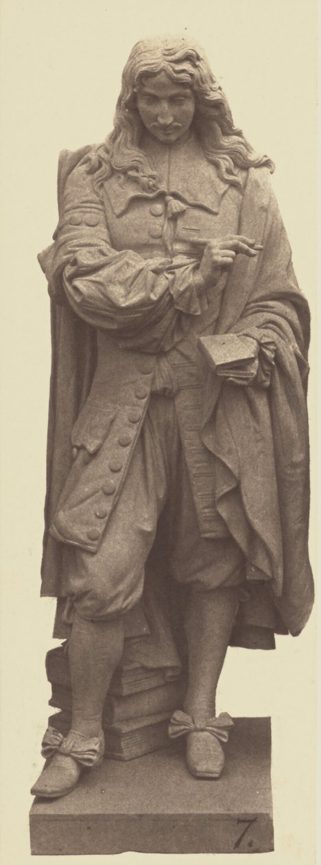 [La Rochefoucauld"，Noël Jules Girard 创作的雕像，巴黎卢浮宫装饰画］ 作者 爱德华·巴尔杜斯（Edouard Baldus）