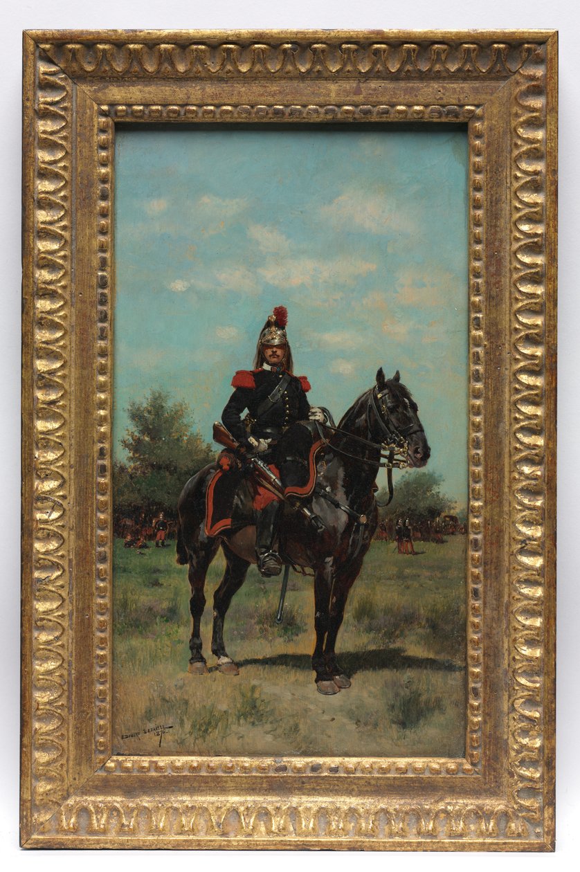 骑龙骑兵军官，1876年。 作者 让·巴蒂斯特·爱德华·Detaille