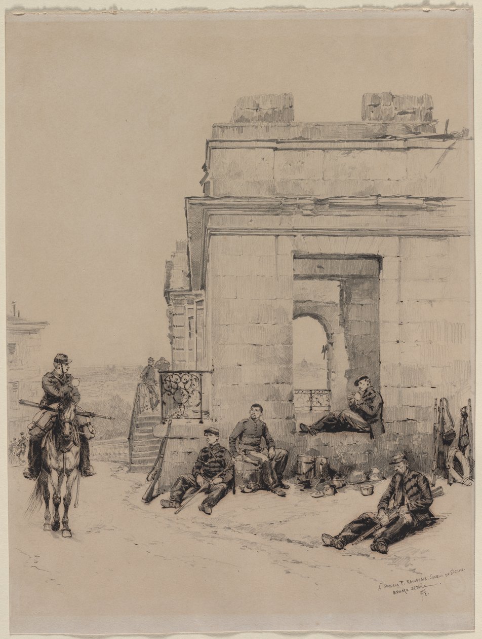 休息的士兵，1878年。 作者 让·巴蒂斯特·爱德华·Detaille
