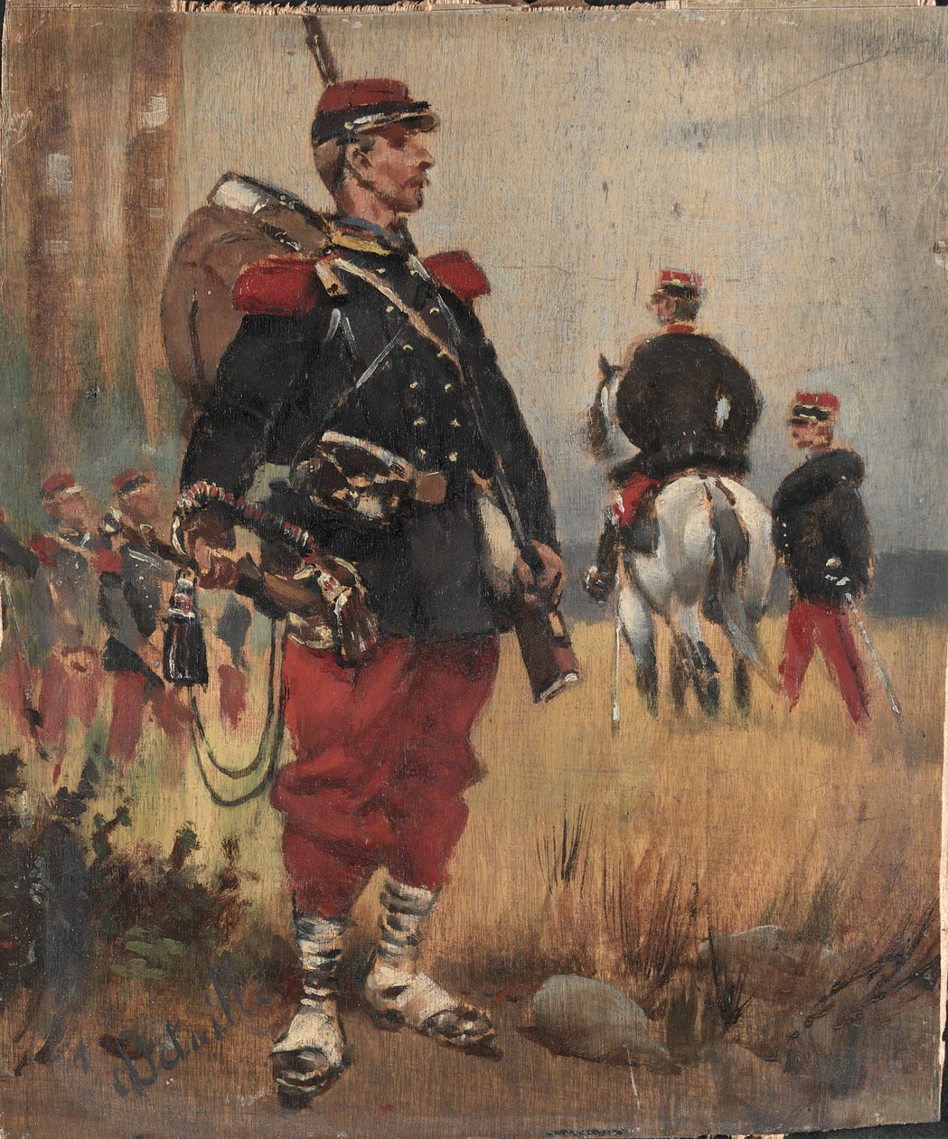 士兵c。 1892年。 作者 让·巴蒂斯特·爱德华·Detaille