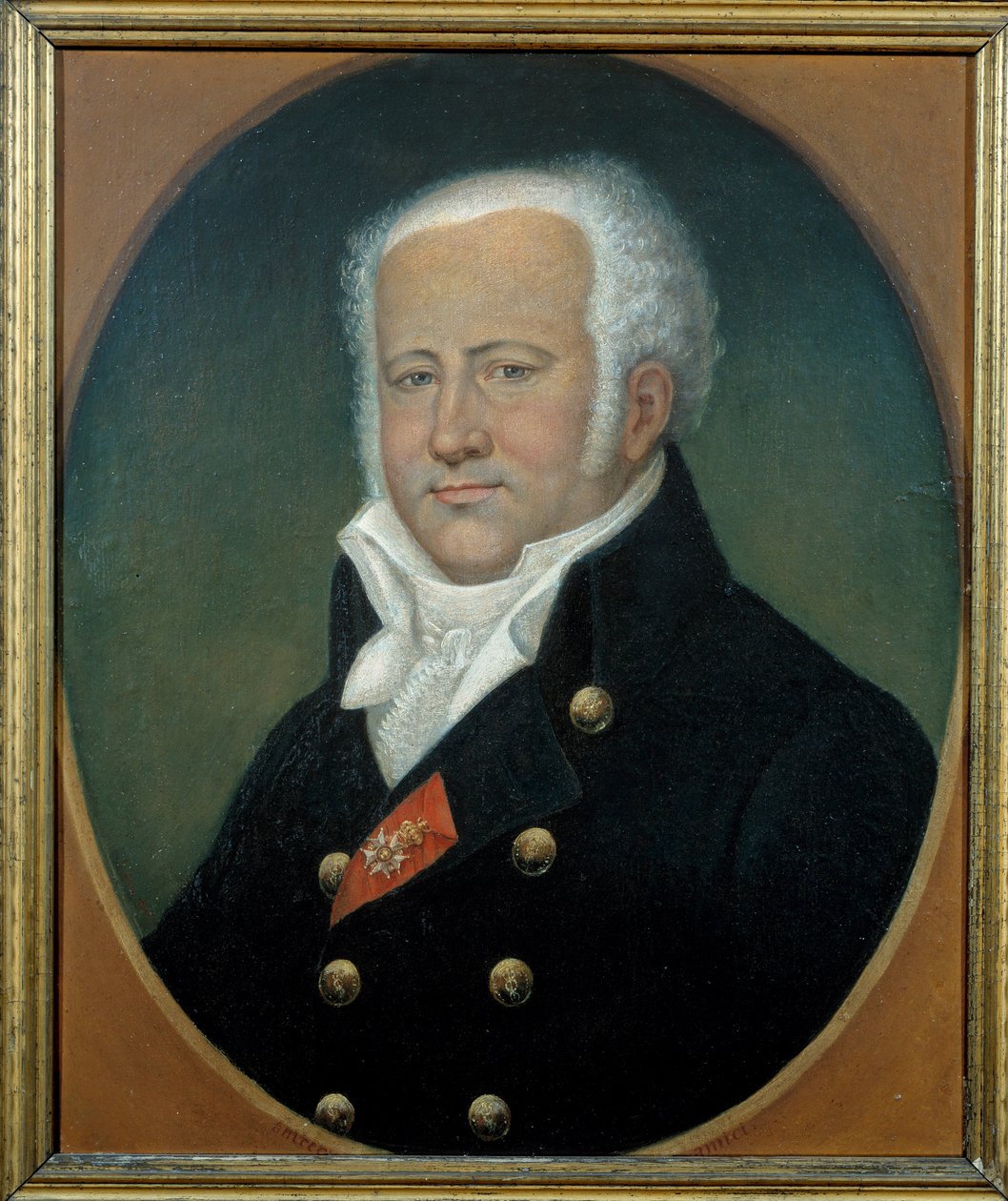 让·尼古拉斯·科维萨尔男爵 (Jean Nicolas Baron Corvisart)（1755-1821 年）拿破仑一世医生的肖像。爱德华·德鲁 (Edouard Dru) 绘画（19 世纪） 作者 爱德华·德鲁