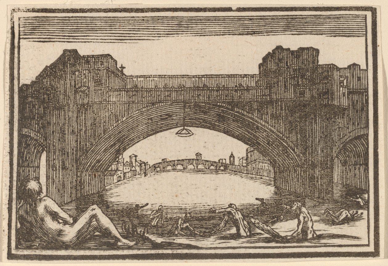 佛罗伦萨韦基奥桥（Ponte Vecchio），佛罗伦萨 作者 雅克·卡洛特之后的爱德华·埃克曼