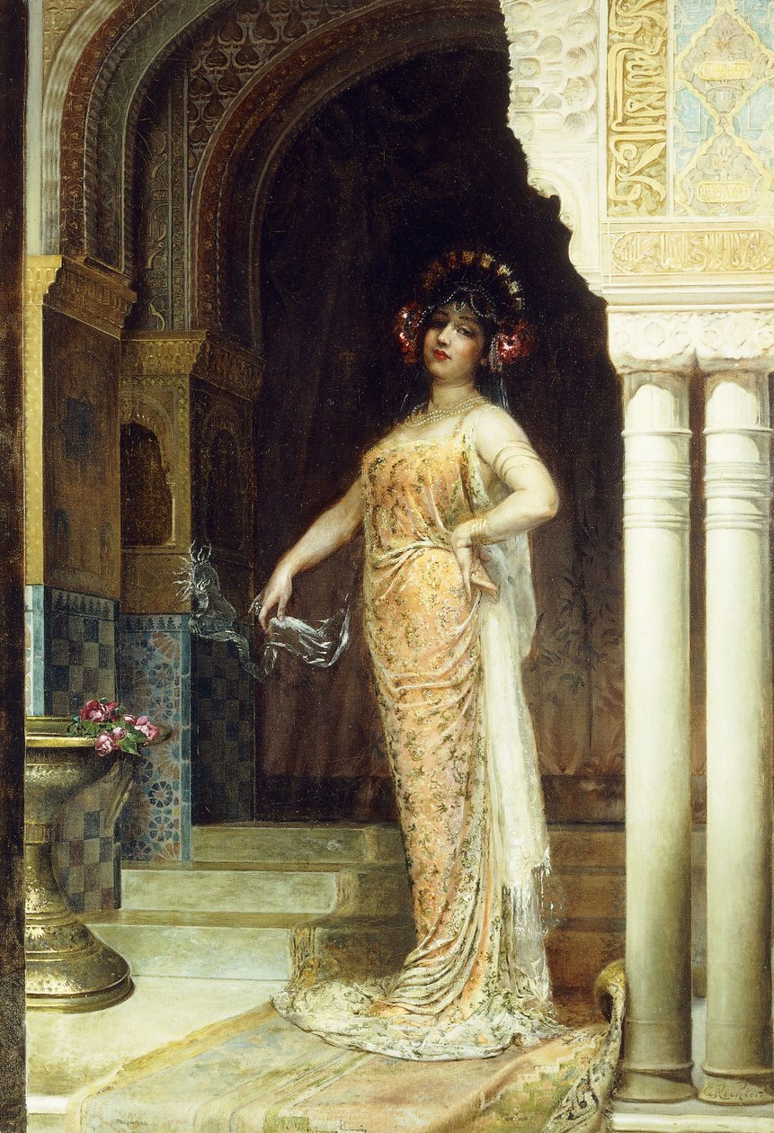 宫女; L“ Odalisque， 作者 爱德华·弗雷德里克·威廉·里希特