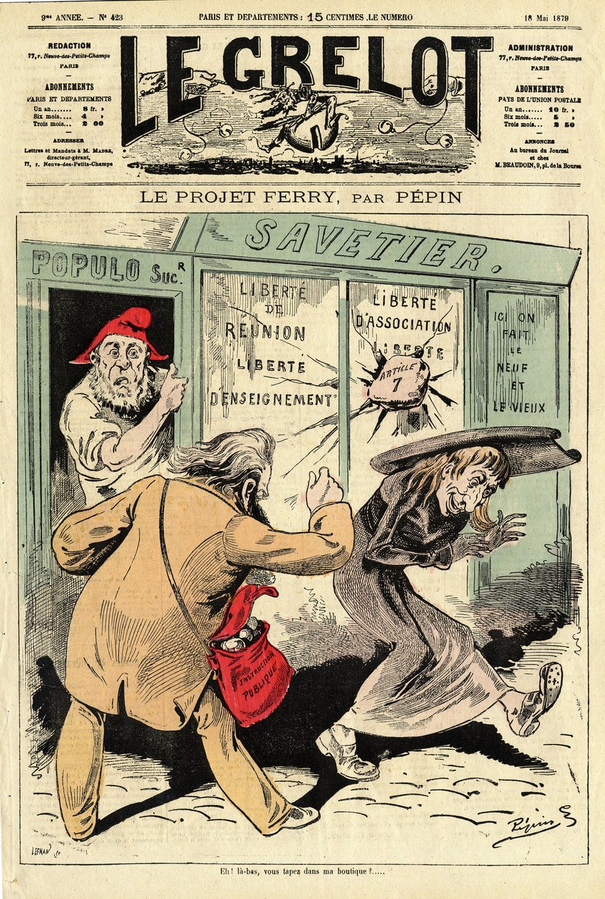 Le Grelot》的封面，第423号 作者 爱德华·纪尧明·佩平