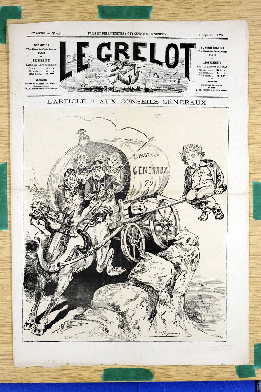 Le Grelot》的封面，第439号，《彩色讽刺》。 作者 爱德华·纪尧明·佩平