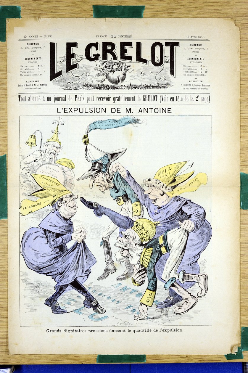 Le Grelot》的封面，第835号，《彩色讽刺》。 作者 爱德华·纪尧明·佩平