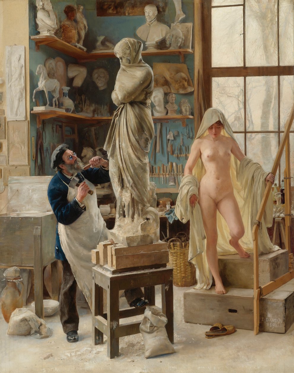 法语  Une Restauration 修复 作者 爱德华·约瑟夫·丹坦