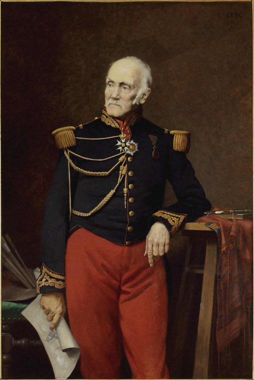 Jean-Charles Langlois的肖像，1789-1870年，1876年。 作者 爱德华投手