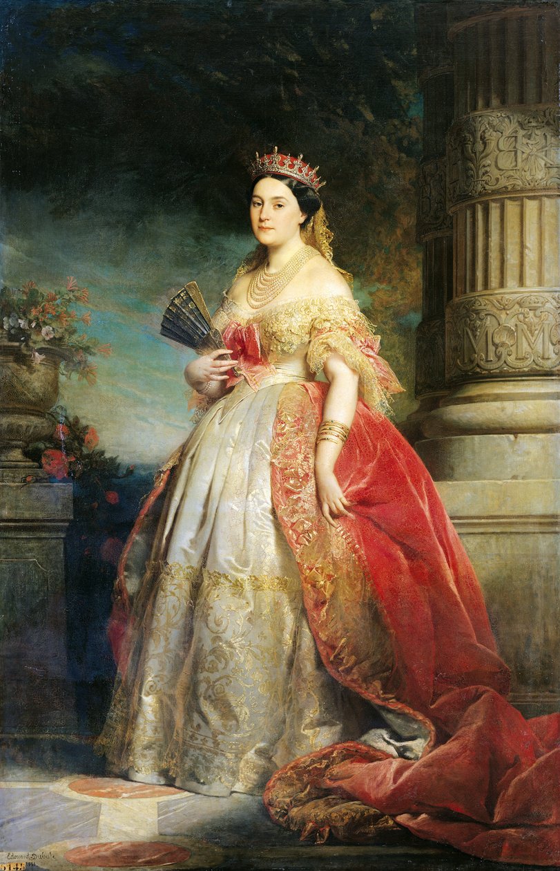 Mathilde Laetitia Wilhelmine Bonaparte（1820-1904）1861（布面油画） 作者 爱德华·路易斯·杜布菲