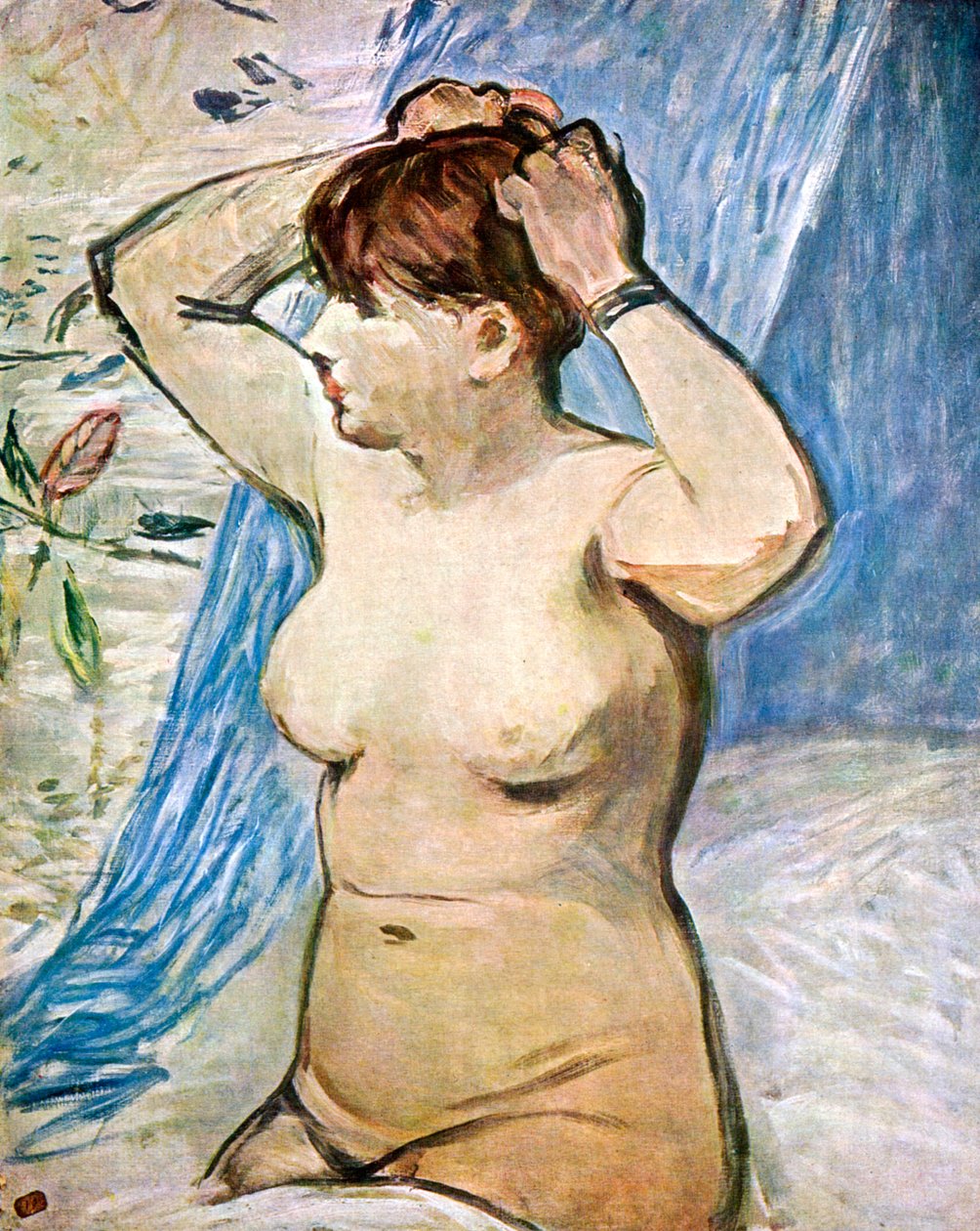 《裸体研究》，1879年，1938年。 作者 爱德华·马奈