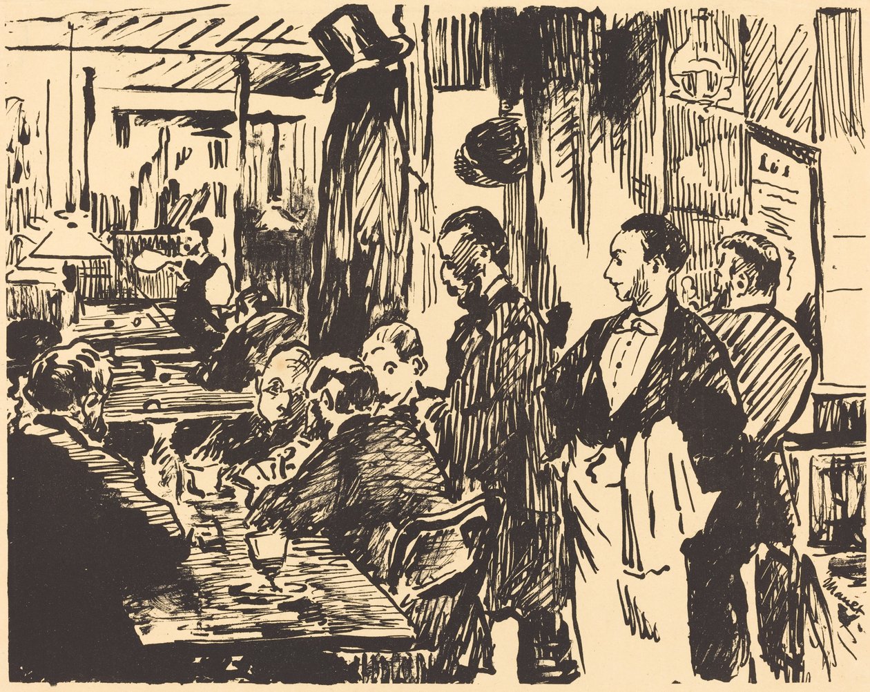 在Café Au café，1869年。 作者 爱德华·马奈