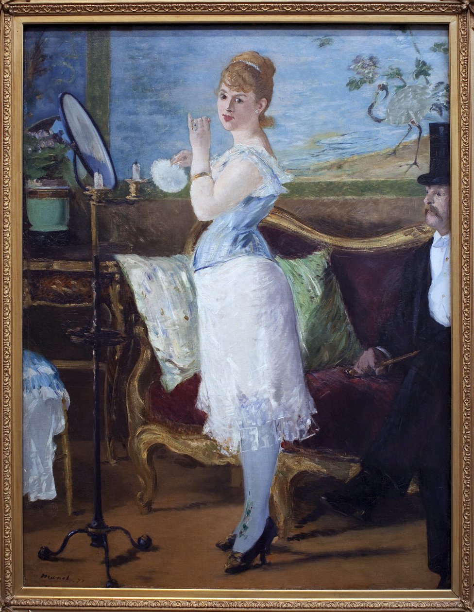 宝贝。 （女演员 Henriette Hauser，又名 Citron，在埃米尔·佐拉（Emile Zola，1840-1902 年）小说中扮演妓女角色娜娜的肖像。爱德华·马奈（Edouard Manet）（1832-1883 年）绘画，布面油画 作者 爱德华·马奈