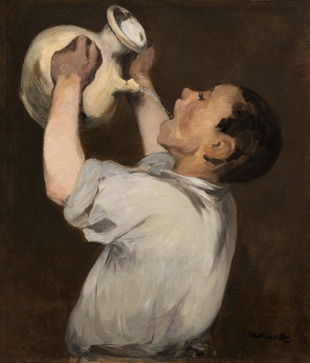 拿着水壶的男孩 La Régalade, 186272. 作者 爱德华·马奈