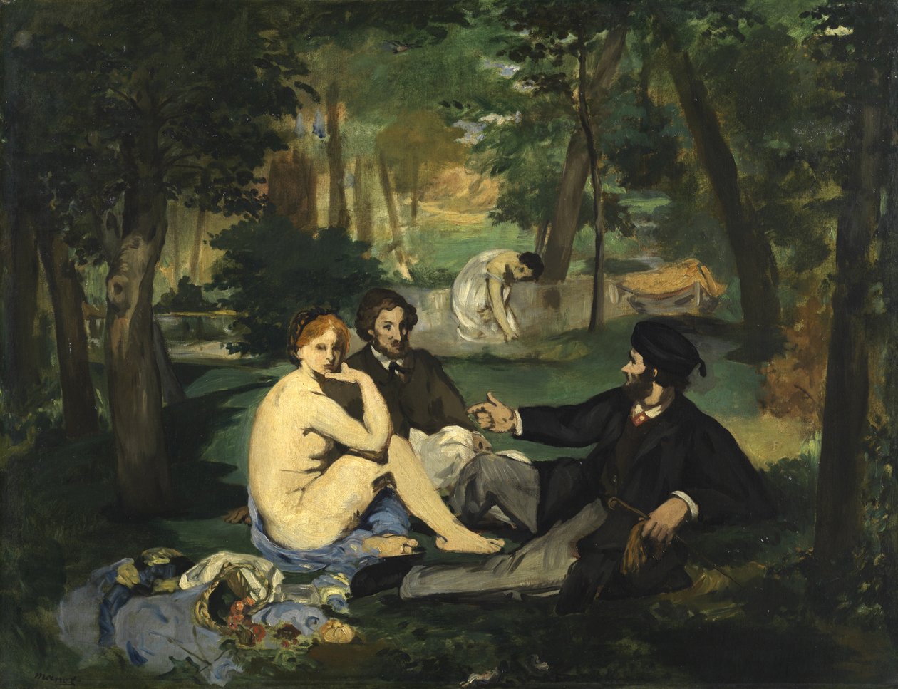 Dejeuner sur lHerbe，1863（草图）（另见2310） 作者 爱德华·马奈