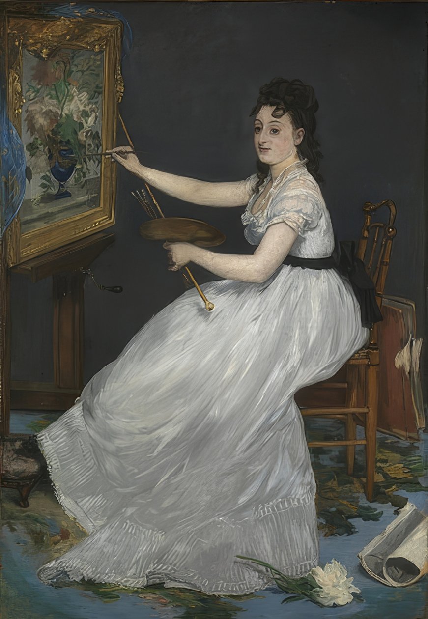 伊娃·冈萨雷斯（EvaGonzalès）。 1870年 作者 爱德华·马奈