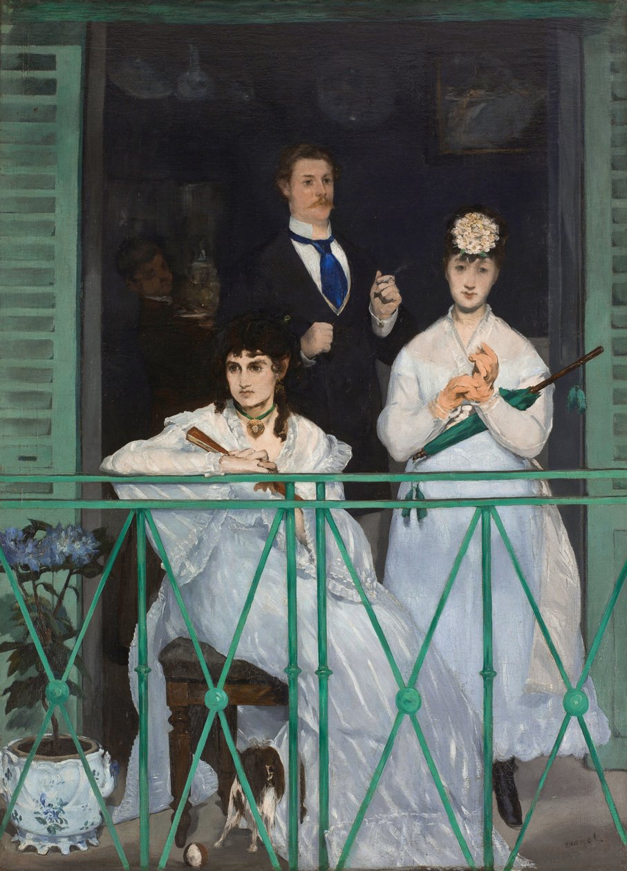 法语  Le balcon 阳台 作者 爱德华·马奈