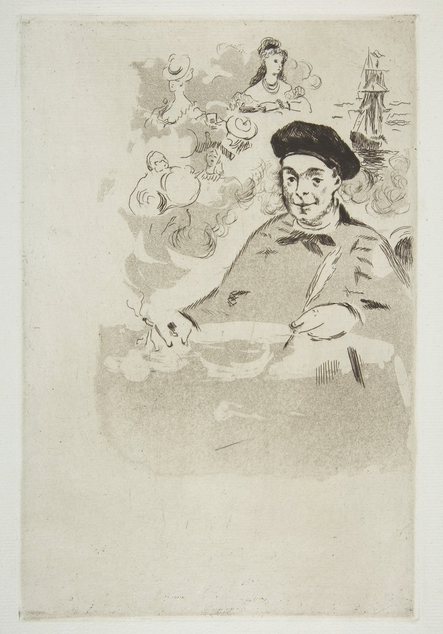 蒂奥多·德·班维尔（Théodorede Banville）发行的《 Les Ballades》的前奏，1874年。 作者 爱德华·马奈