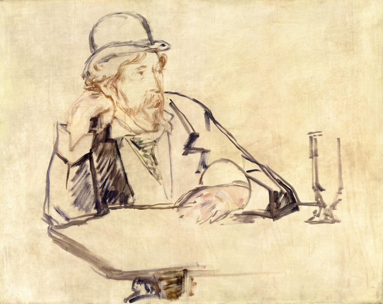 George Moore 1852-1933年在咖啡馆，1878或1879年 作者 爱德华·马奈