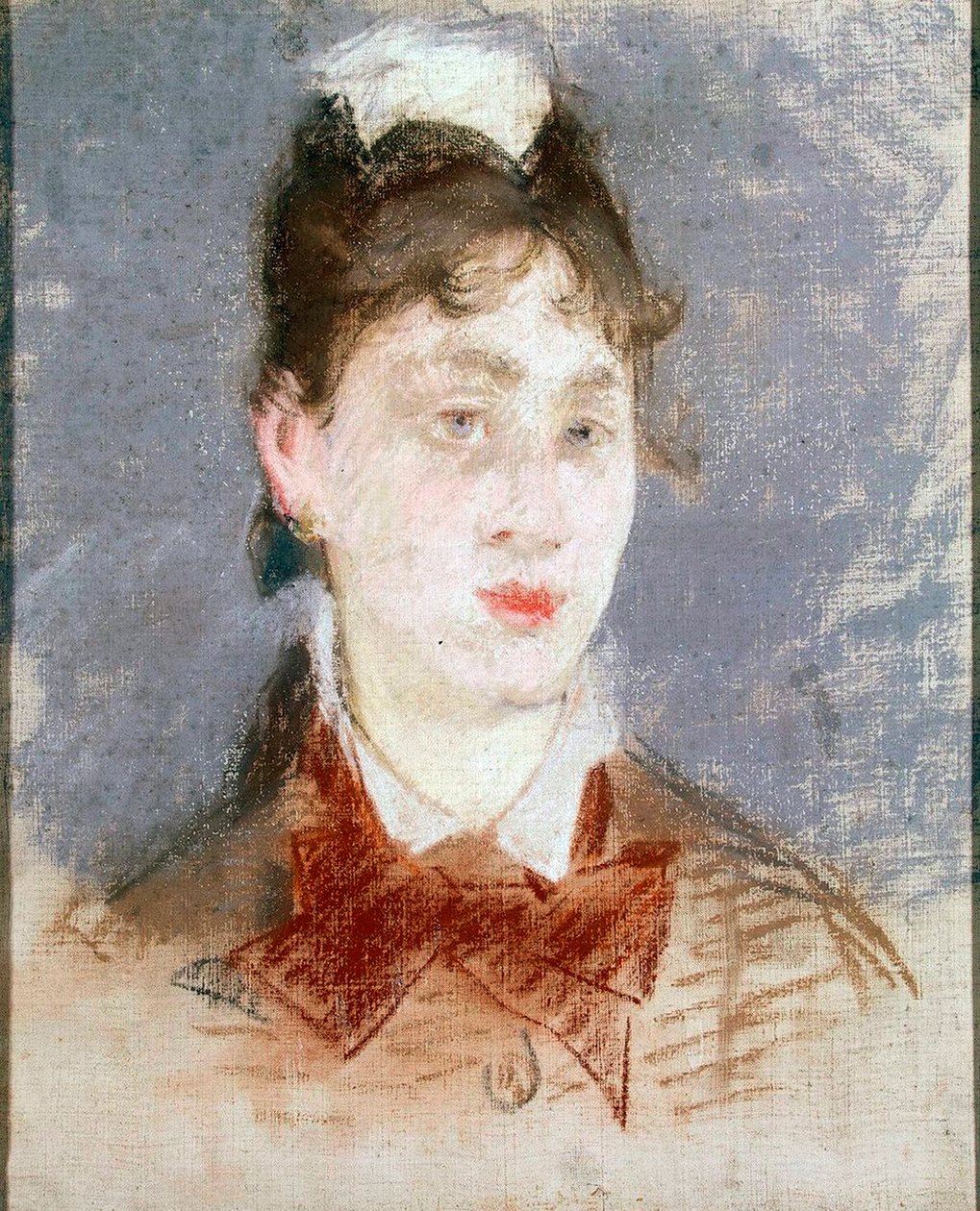 翼领女孩，c1880 作者 爱德华·马奈
