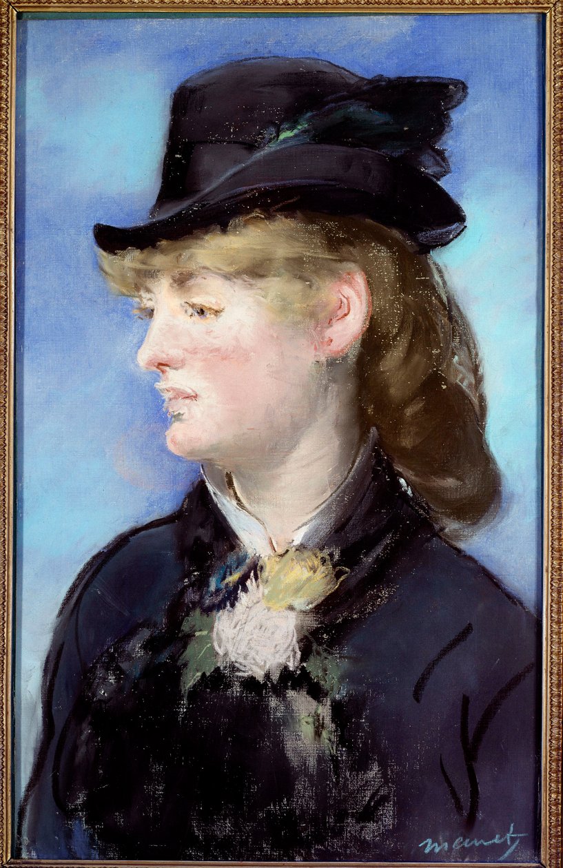 Le Modele de la waitress du “” bar aux Folies-Bergeres ”” 马奈·爱德华（Manet Edouard，1832-1883 年）画家粉彩画 0.540 m。 - 0.340 米。 第戎，美术博物馆 - Le Bar des Folies Bergeres 酒吧女招待的研究 作者 爱德华·马奈