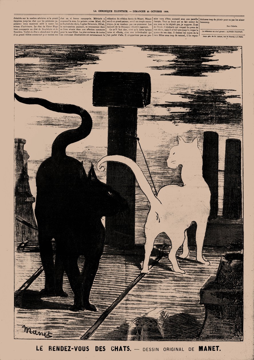Le Rendez-vous des Chats, 1869年。 作者 爱德华·马奈