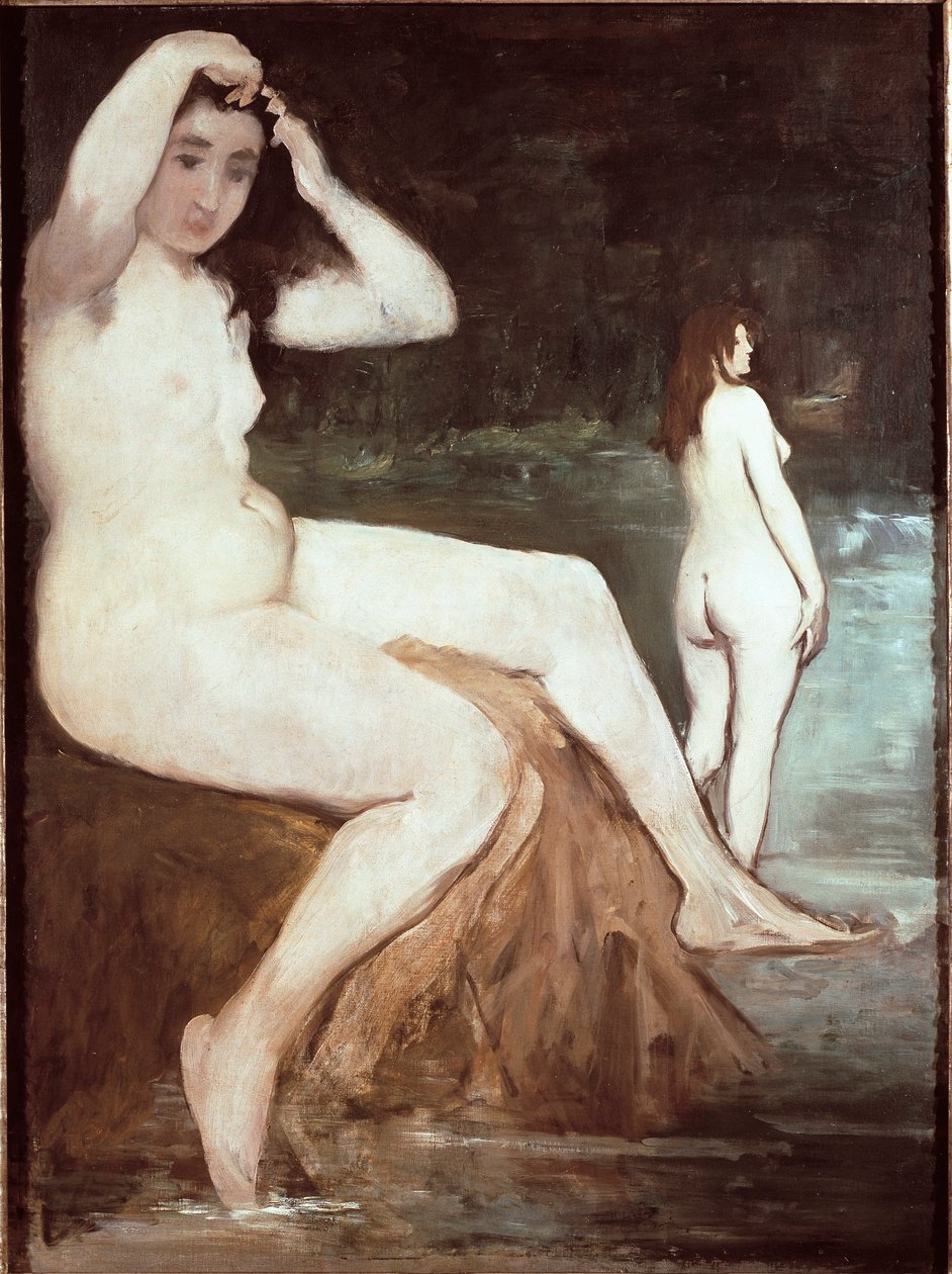 Les Batheuses 绘画，爱德华·马奈 (1832-1883) 1874 年 132x98 厘米圣保罗，艺术博物馆 作者 爱德华·马奈