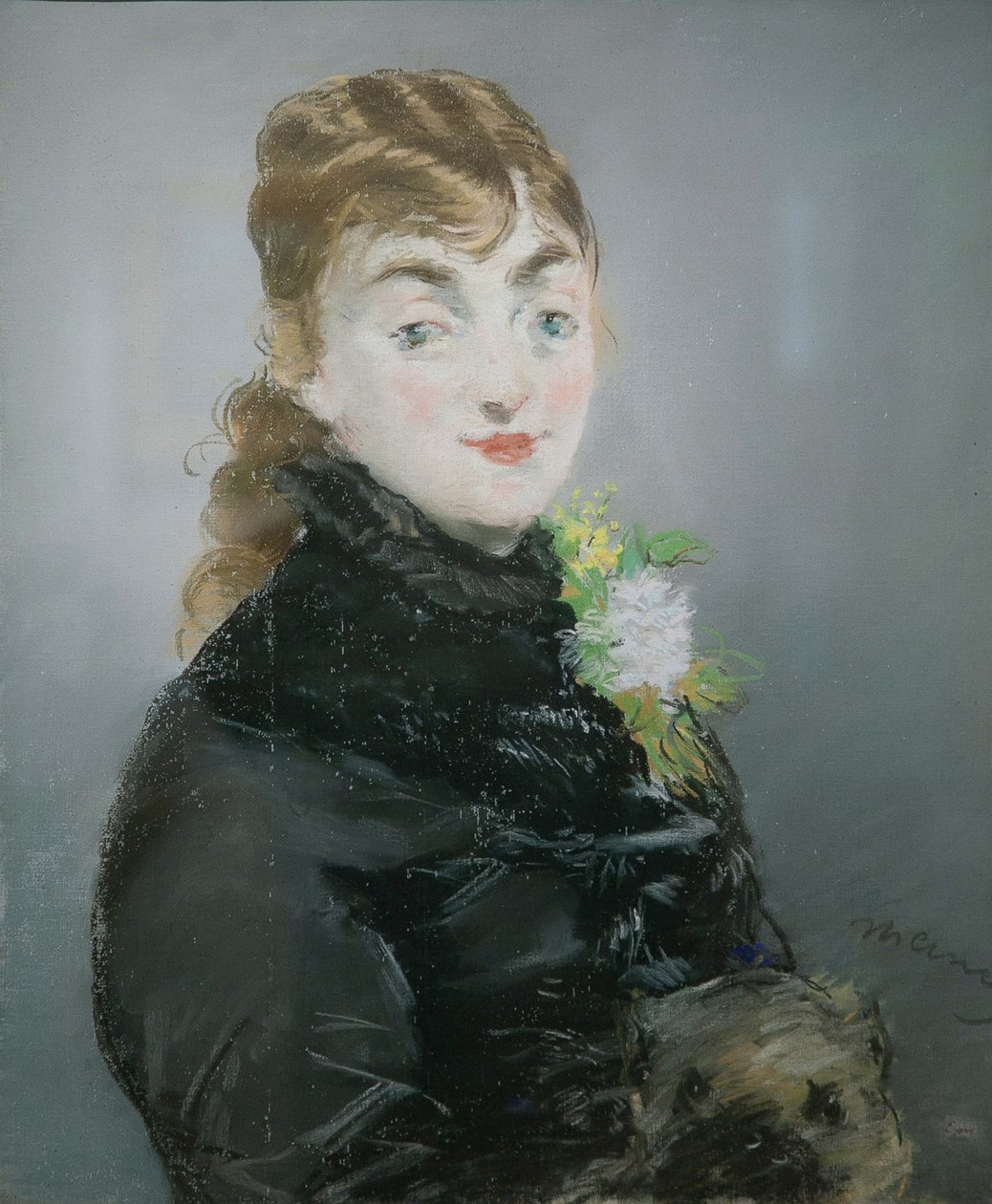 梅里-洛朗和一只哈巴狗，1882年。 作者 爱德华·马奈