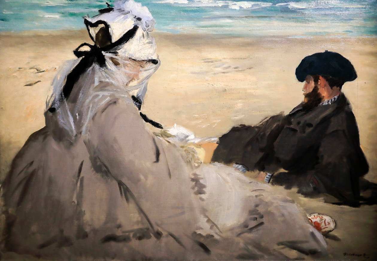 海滩上 作者 爱德华·马奈