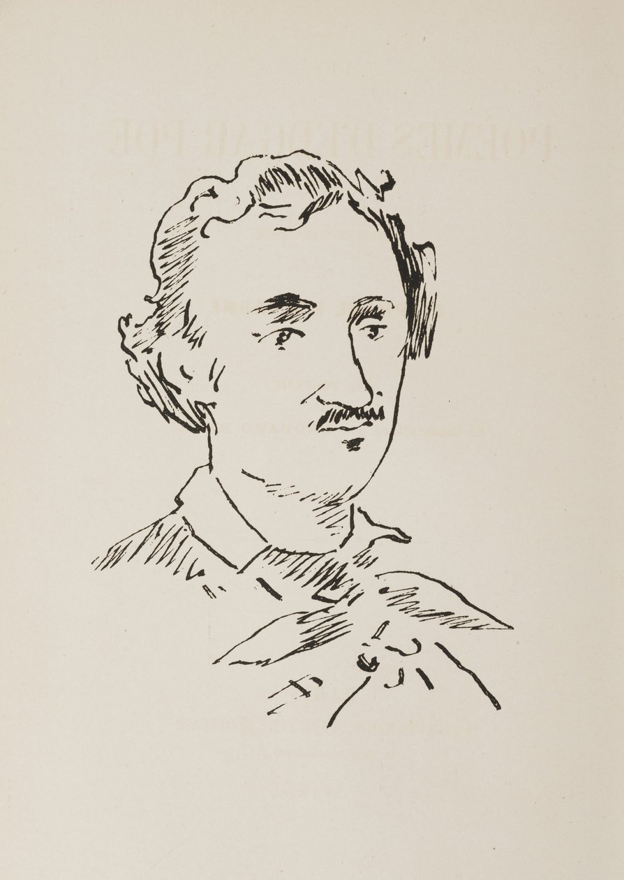 埃德加-爱伦-坡1809-1849年的画像，1889年。 作者 爱德华·马奈