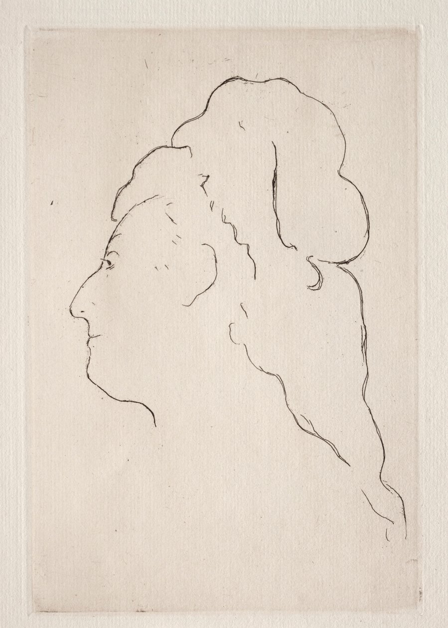 伊娃·冈萨雷斯（Eva Gonzales）的身材转到左侧，c。 1869年。 作者 爱德华·马奈